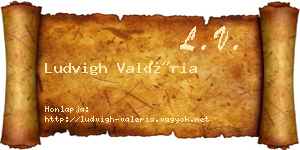 Ludvigh Valéria névjegykártya
